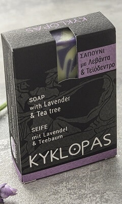 sapun natural cu lavanda si ulei de arbore de ceai 120g kyklopas